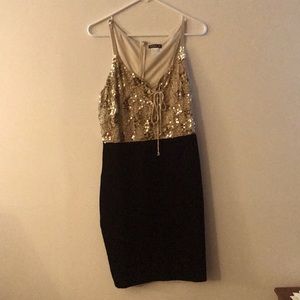 Cocktail dress black and gold